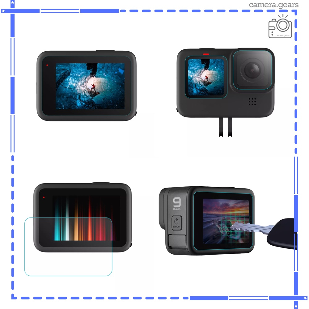 Bộ 3 miếng dán cường lực cho gopro 8, 9, 10