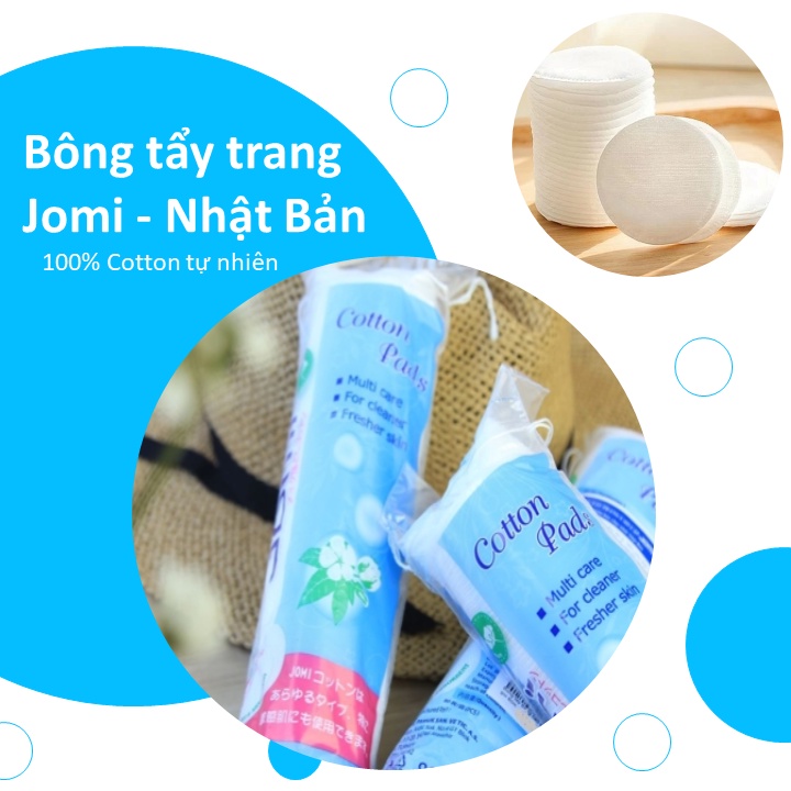 Bông Tẩy Trang Jomi Cotton Pads Nhật Bản 80-120 miếng