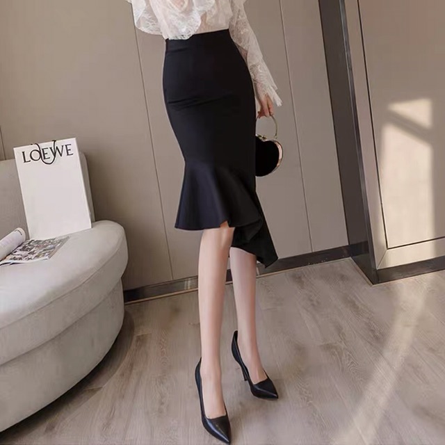 Chân Váy Bút Chì Đuôi Cá Chéo Tà Thời Trang Nữ