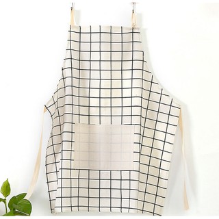 Tạp dề vải lanh caro