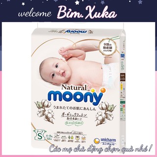 Bỉm Moony Natural Nội Địa Chính Hãng Dán/Quần Đủ Size NB63/S58/M46/L36/XL32 Bỉm XuKa