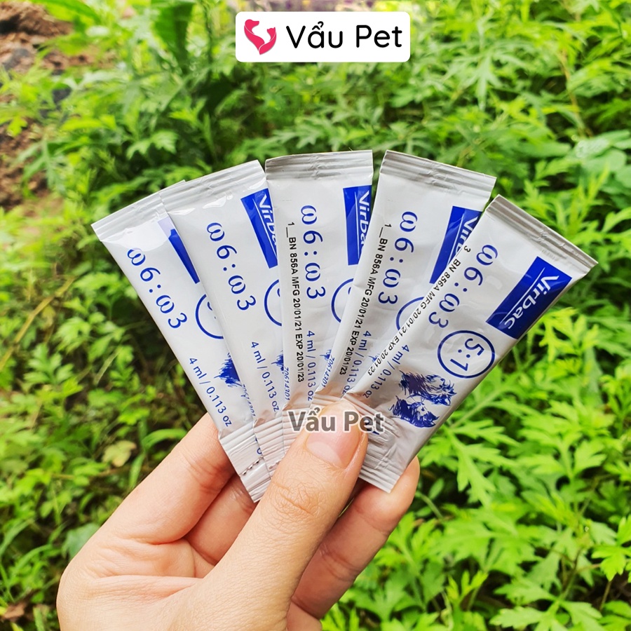 Gel Dinh Dưỡng Virbac Megaderm Giúp Mượt Lông, Da Và Giảm Ngứa Chó Mèo (Hộp 28 gói)