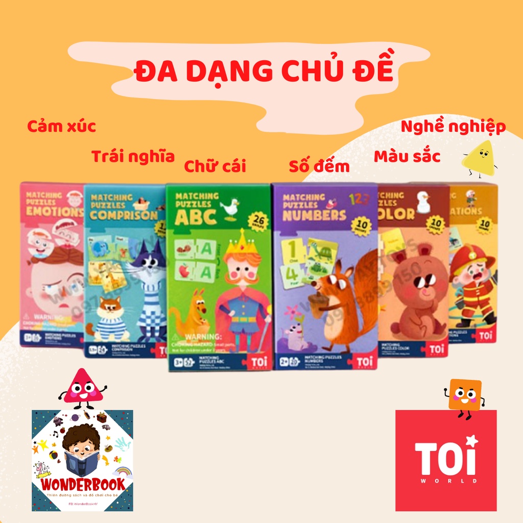 (Xếp Hình Ghép Nối Thông Minh) MATCHING PUZZLE - Đồ chơi tăng nhận thức cho trẻ từ 1+