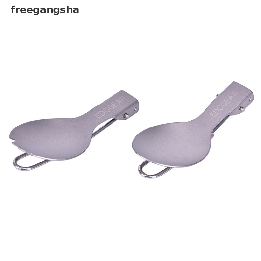 [FREG] Outdoor Camping Tableware Titanium Spoon Fork Folding Spork Dinner Utensil FDH