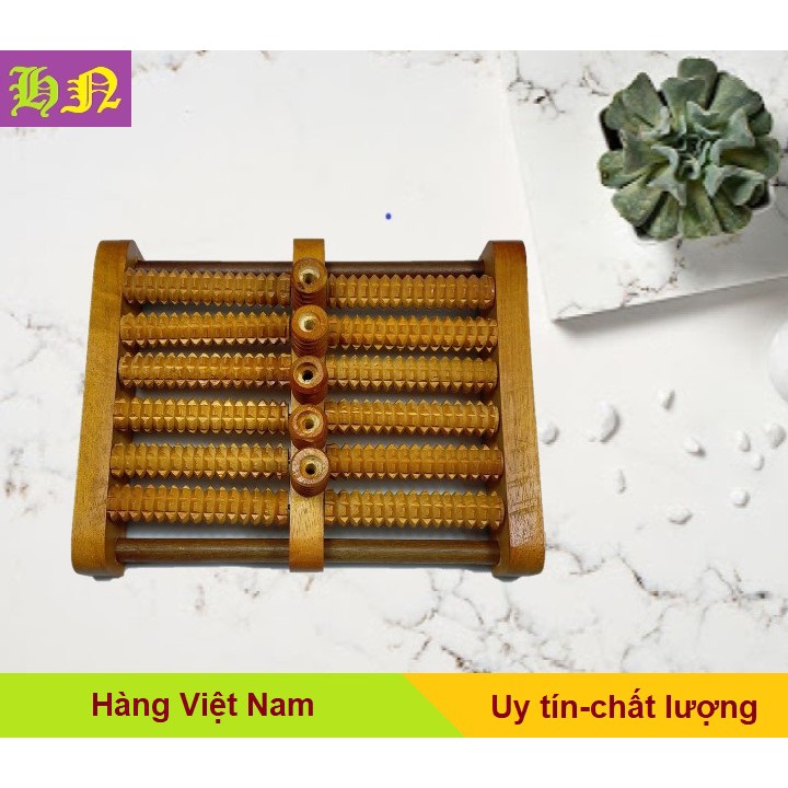 Bàn lăn gỗ Massage chân 6 hàng kích thước cở đại-HNStore115