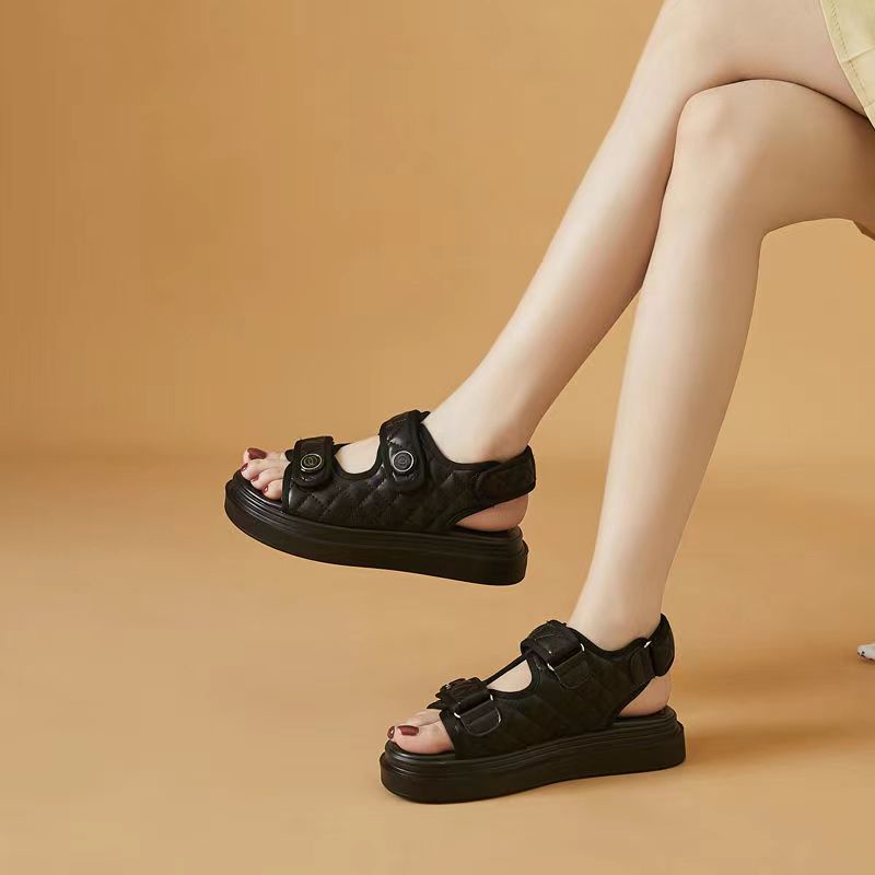 ✨Giày Sandal Mùa Hè Thoáng Khí Phong Cách Hàn Quốc Thời Trang Cho Nữ 3cm