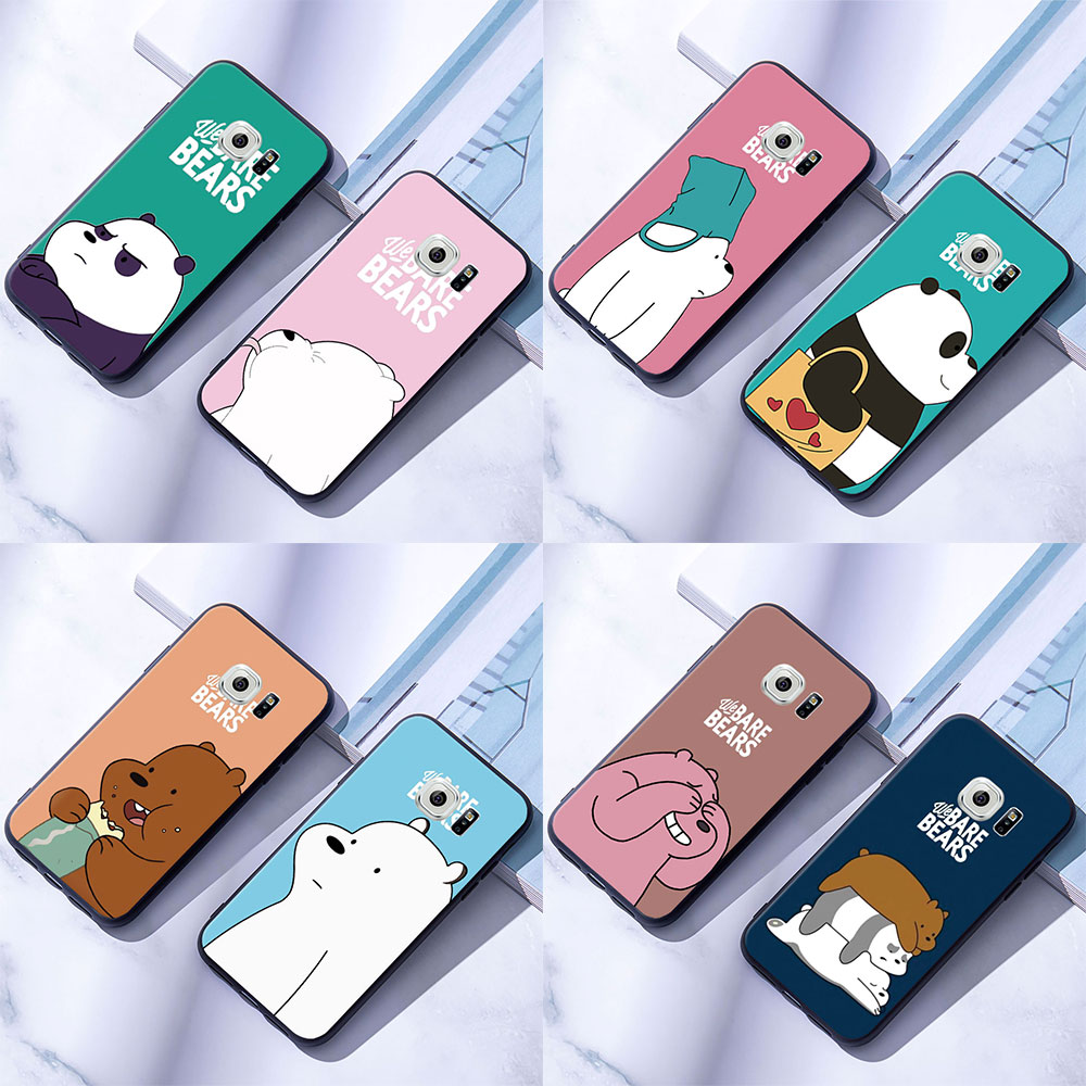 Ốp điện thoại họa tiết chú gấu dễ thương cho Samsung Galaxy S6 / S6 Edge / S6 Edge Plus