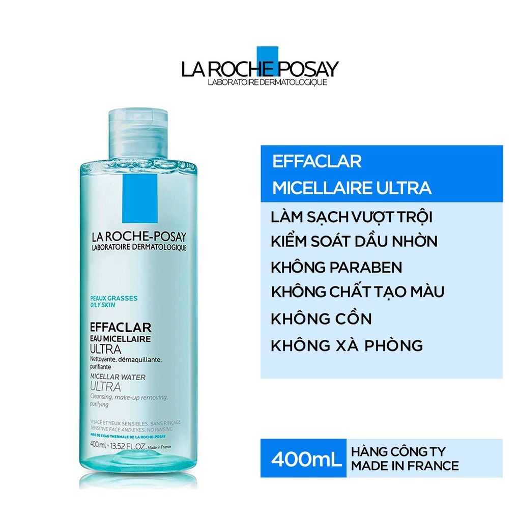 Nước làm sạch sâu tẩy trang cho da dầu nhạy cảm La Roche-Posay Micellar Water Ultra Oily Skin- 𝐃𝐫.𝐋𝐲́ 𝐇𝐨𝐚̀𝐧𝐠 | BigBuy360 - bigbuy360.vn