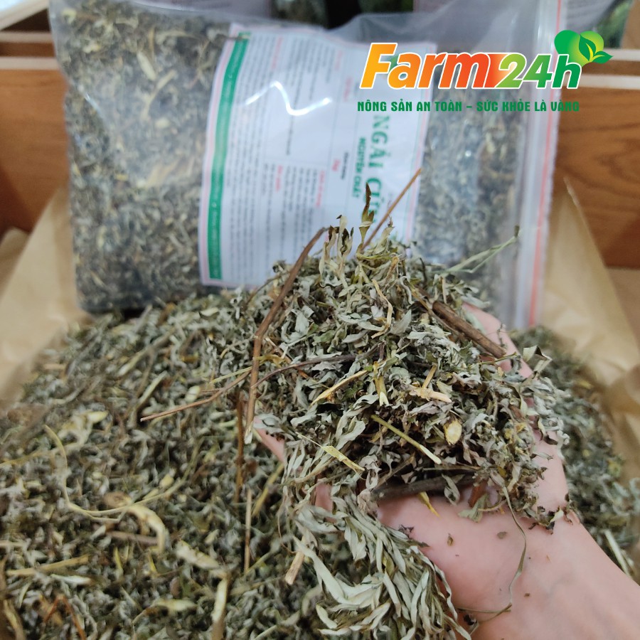 Ngải cứu khô nguyên chất, cắt lát nhỏ, lưu thông máu lên não, xông giải cảm, điều kinh, an thai, ổn khí huyết [1kg]
