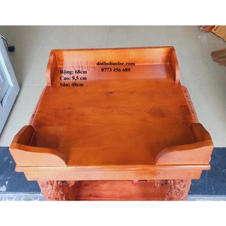 Bàn thờ treo tường gỗ tràm bông vàng ngang 68cm