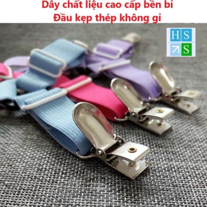 Bộ 4 Kẹp ga trải giường chống xê dịch, cố định và giữ phẳng drap ga phủ giường (Giao mầu ngẫu nhiên) - nhà cửa đời sống