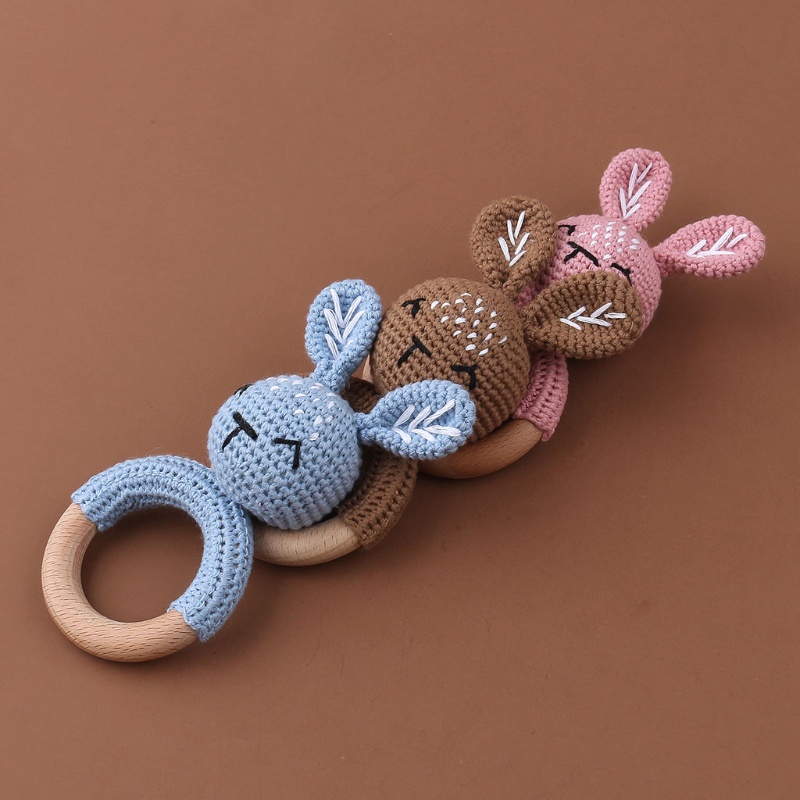 Đồ Chơi Ngậm Mọc Răng Chất Liệu Cotton Hình Động Vật Đáng Yêu Cho Bé