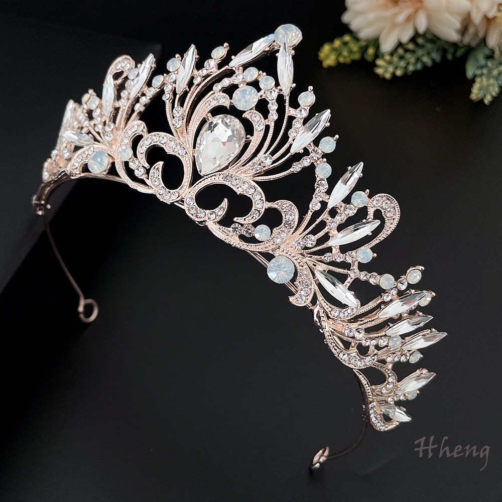 YADORNOS Vương Miện Hợp Kim Đính Đá Lấp Lánh Sang Trọng Cho Cô Dâu