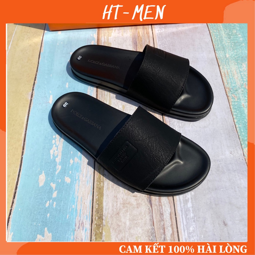 Dép Nam Quai Ngang Đế Cao Su Đẹp Mang Êm Chân Full Box
