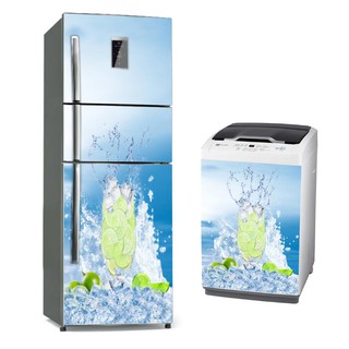 Combo decal dán máy giặt và tủ lạnh