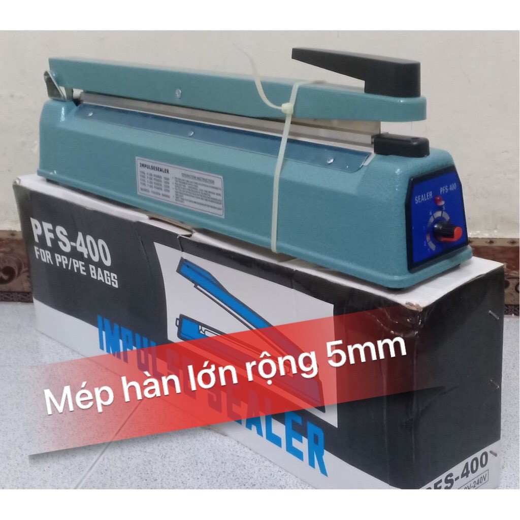 Máy hàn túi nilon pfs 40cm LOẠI SẮT MÉP TO 5MM | Máy ép miệng túi size 40cm | Máy hàn mép túi nilon