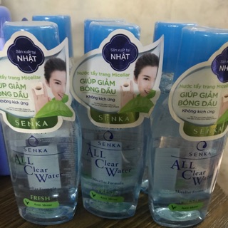 Nước tẩy trang sạch sâu thoáng mịn giảm mụn, kiềm nhờn tươi mát với tinh chất trà xanh tươi mát Senka Water Fresh 70ml