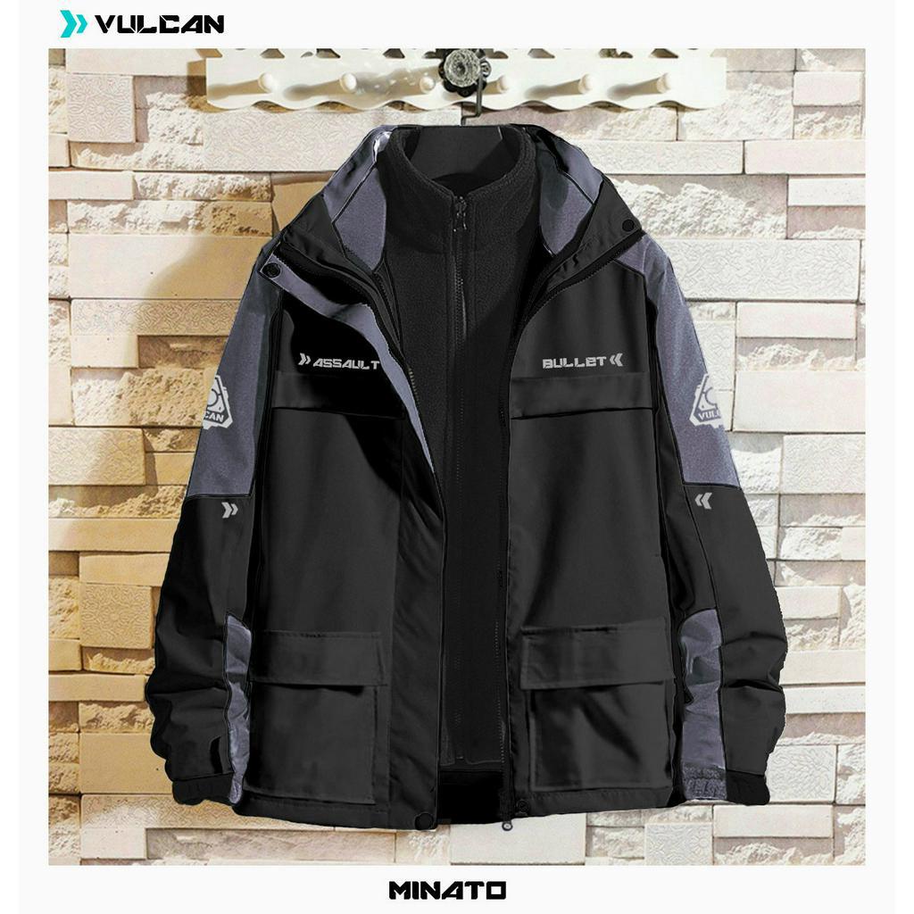 Áo Khoác Assault Vulcan Kaki Lót Dù Nam Nữ
