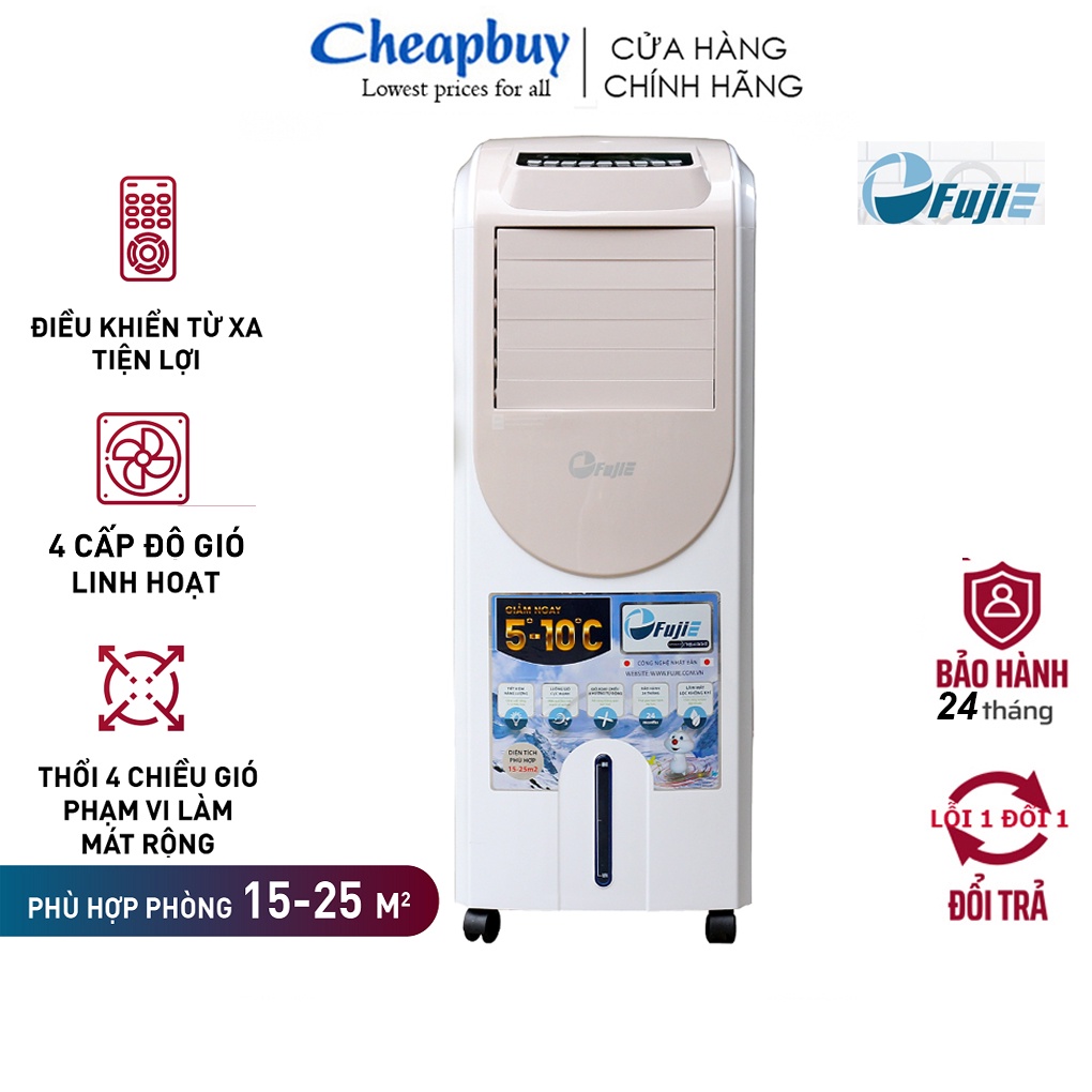 Máy làm mát không khí phòng 25m2 nhập khẩu FujiE AC-11DB , điều khiển từ xa,lọc ion, khử khuẩn- bảo hành 2 năm