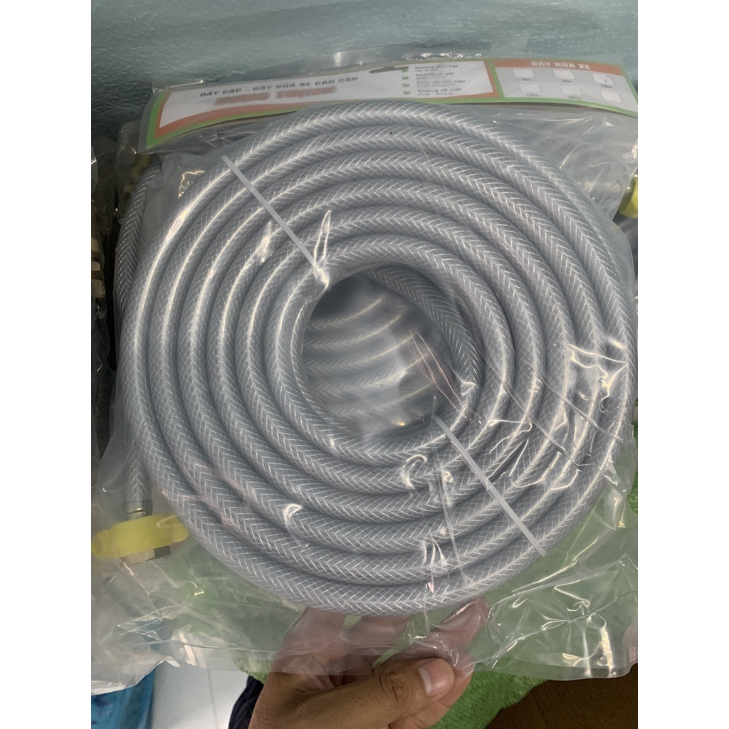 Dây rửa xe đa năng bấm 2 đầu có béc phun tiện lợi Hưng Thịnh