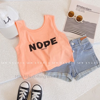 Bộ NOPE crop bé gái