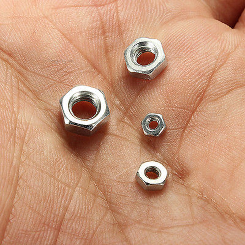 Set 100 Đai Ốc Lục Giác 2mm / 2.5mm / 3mm / 4mm / 5mm / 6mm Chuyên Dụng