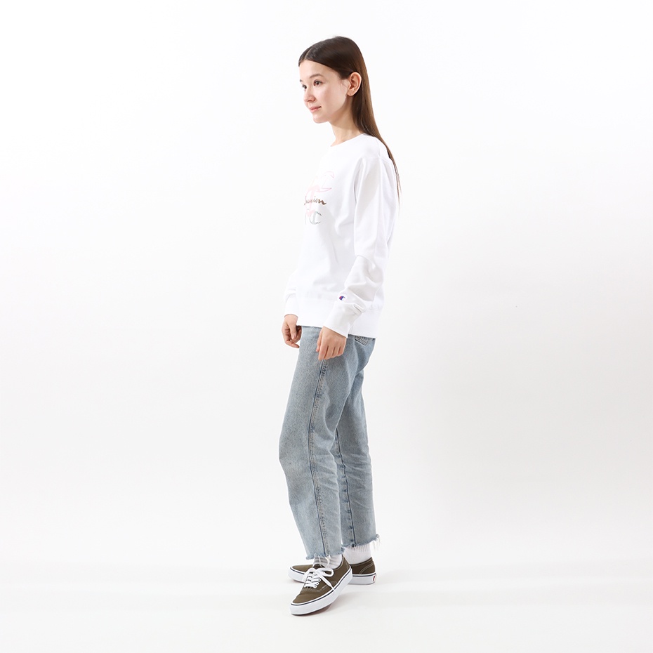 Áo Hoodies Champion JP C Graph Crew Màu Trắng CMPCWU025WHT