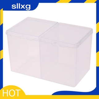[Hàng mới về] Hộp đựng mỹ phẩm 2 ngăn bằng nhựa tái chế kích thước 120x75x75mm tiện lợi chất lượng cao
