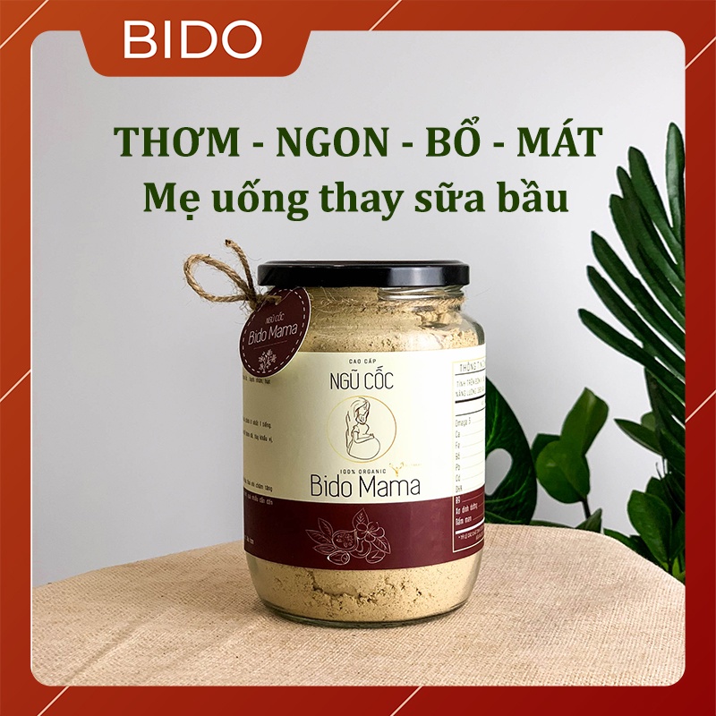 Ngũ cốc bầu cao cấp Bido MAMA 600 gram - uống ngon, vào con là chính, giảm nôn nghén, HÀNG CHÍNH HÃNG 1 ĐỔI 1