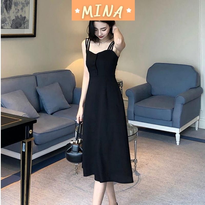 Váy 2 dây maxi đi biển chất đũi hàng đẹp dáng xòe nhẹ nhàng nữ tính mặc đi du lịch V19