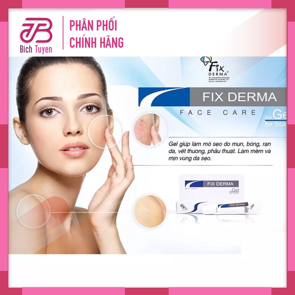 Kem Gel Làm Mờ Sẹo Fixderma Scar Gel  - Kem mờ sẹo fixderma scar gel làm mờ các loại sẹo mụn, sẹo rỗ, sẹo lồi, sẹo