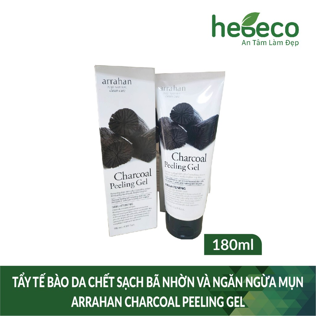 Tẩy tế bào da chết sạch bã nhờn và ngăn ngừa mụn ARRAHAN CHARCOAL PEELING GEL 180ml
