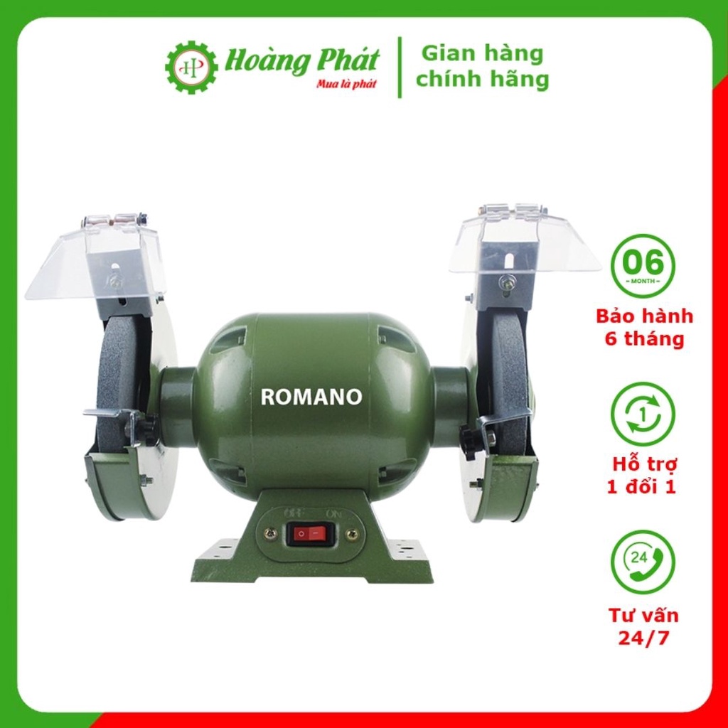 Máy mài hai đá Romano R-125, R-150, R-200 - Máy mài 2 đầu ROMANO chất lượng cao