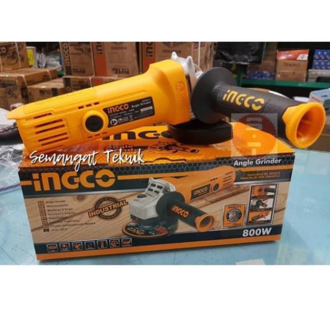 [INGCO] Ingco Máy mài góc máy cắt cầm tay 800W 100mm Angle Grinder AG8006-2