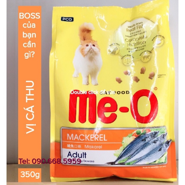 Combo 10 gói x 350g hạt thức ăn Mèo trưởng thành MeO Me-O adult 350g