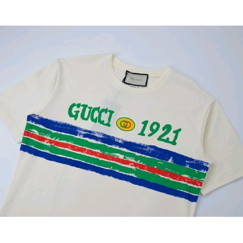 Áo Thun Gucci 1921 mẫu mới form rộng Nam Nữ chất liệu cotton 100% 2c, Áo Phông Đôi Đen Trắng Hót Treen 2022_ N.SHOP010