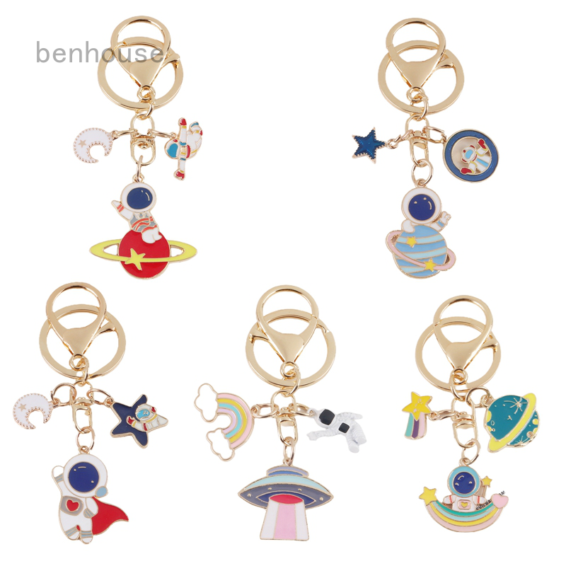 Móc Khóa Kim Loại Hình Phi Hành Gia Dễ Thương