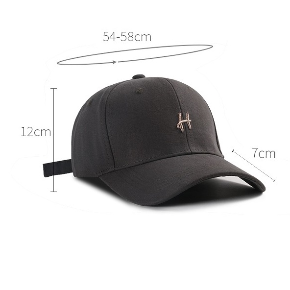 Mũ Lưỡi Trai Chữ H Nón Kết Nam Nữ Jussy Fashion Phong Cách Unisex Form Cứng Nhiều Màu Hot Trend