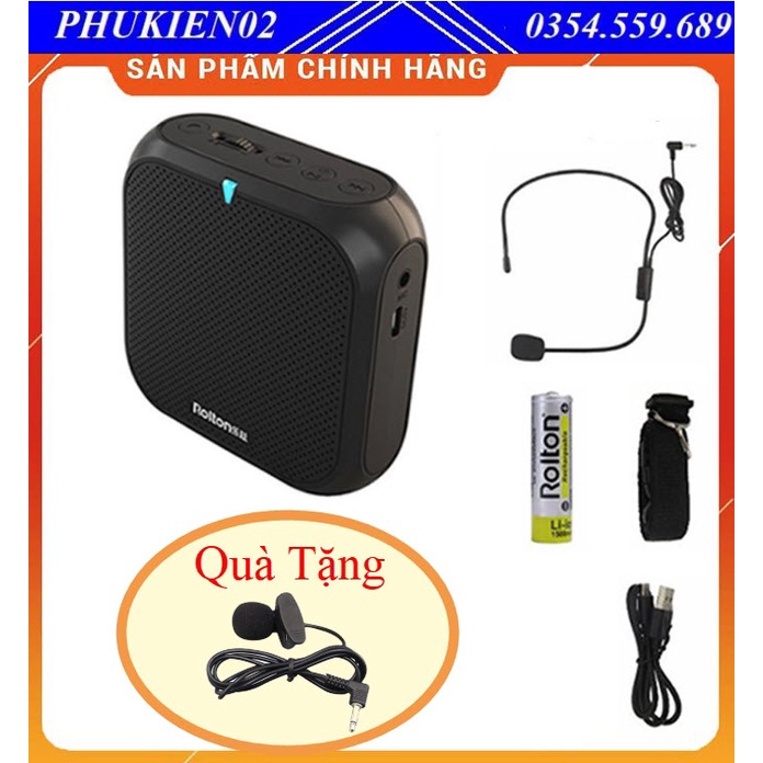 (Quà tặng 99k) Loa trợ giảng đa năng 4 trong 1 ROLTON K400 Tặng kèm micro cài áo cao cấp