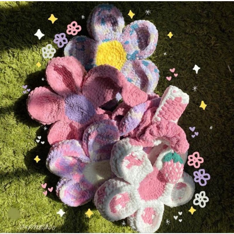 Crochet flowers bag/ crochet bag/ túi len hình bông hoa