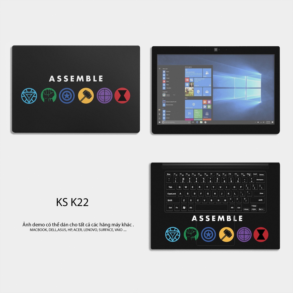 Dán Laptop - Miếng Dán Skin Mẫu KSK21