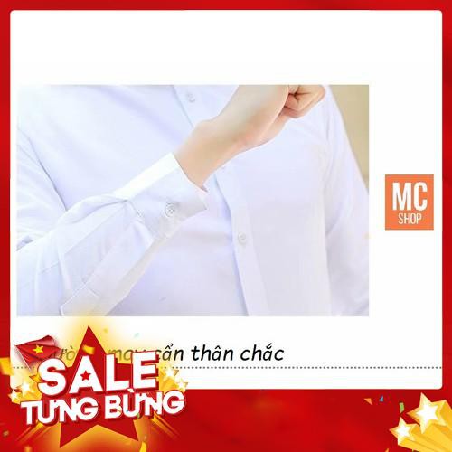 ⏩⏩Áo sơ mi nam Vải Lụa Thái Trắng chống nhăn (CAM KẾT ẢNH THẬT)-Dáng ôm Body Hàn quốc -Hàng nhập khẩu