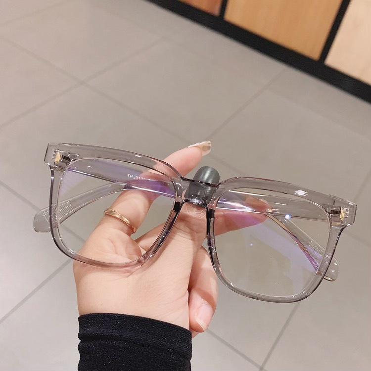 Mắt Kính Gọng Cận Form Vuông 645 Kẻ Sọc Dọc Phong Cách Ulzzang Hàn Quốc Cá Tính - Hazo