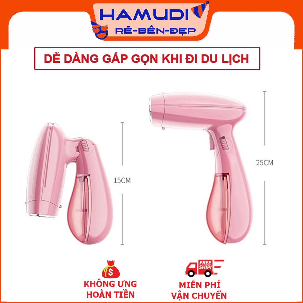 Bàn Ủi Hơi Nước Bàn Là Gập Cầm Tay mini nhỏ gọn tiện lợi 130ml Nước, 1500W Chính Hãng Sokany - BH 24 Tháng, lỗi 1 đổi 1