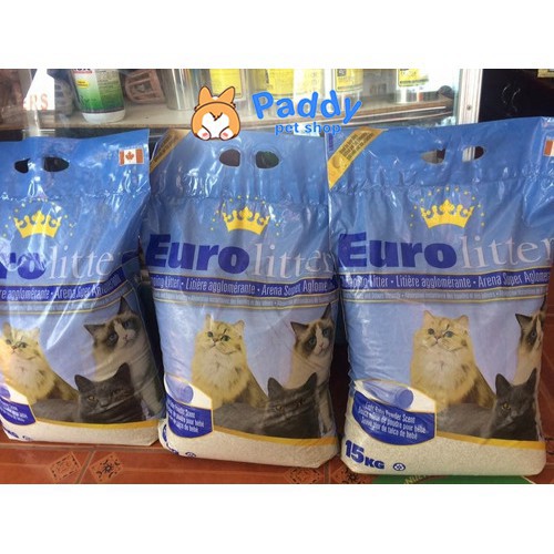 gg1 Cát Vệ Sinh Cao Cấp Cho Mèo Euro Litter 15kg 2 Mùi Hương (Cát Tự Nhiên - Nhập Khẩu Từ Canada)