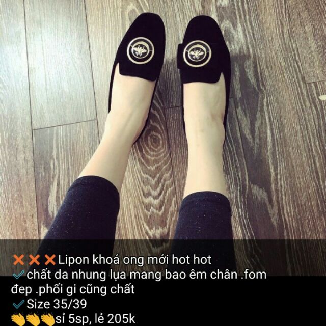 Combo Đôi slipon và bata ánh kim