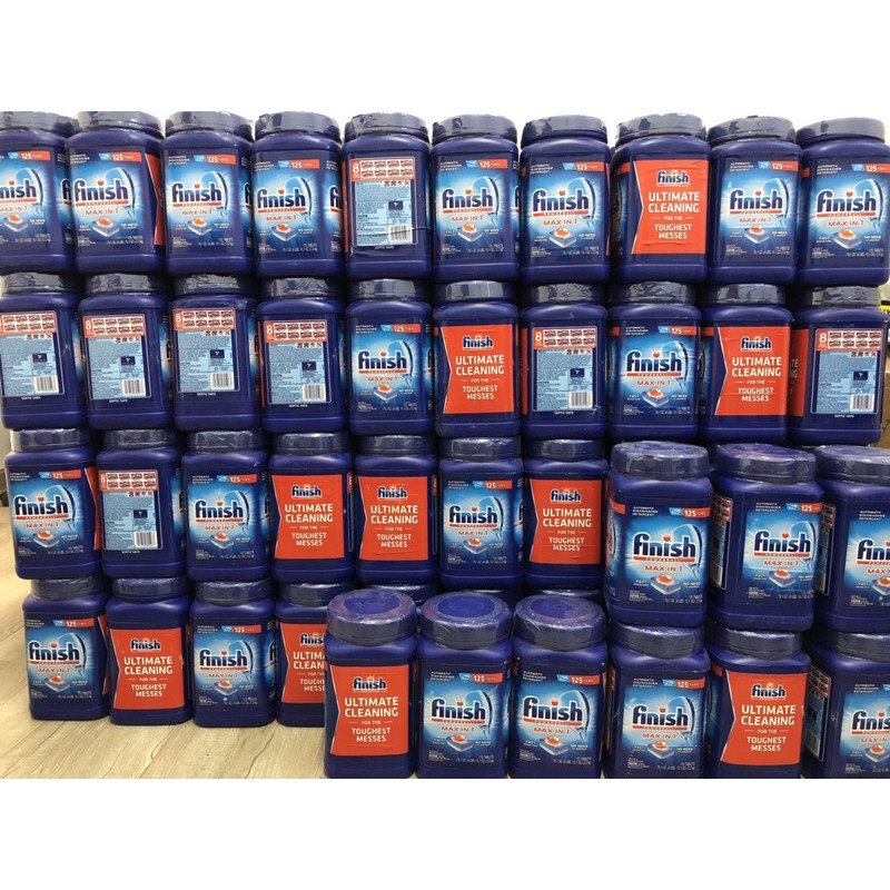 VIÊN RỬA CHÉN BÁT FINISH MAX IN 1 HỘP 125 VIÊN- MUỐI RỬA CHÉN BÁT DÙNG CHO MÁY RỬA CHÉN- HÀNG NỘI ĐỊA MỸ