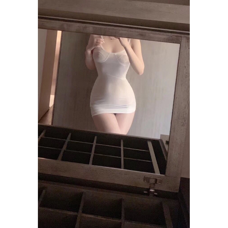 Đầm Ôm Hai Dây Phối Ren Gợi Cảm Cho Nữ | BigBuy360 - bigbuy360.vn