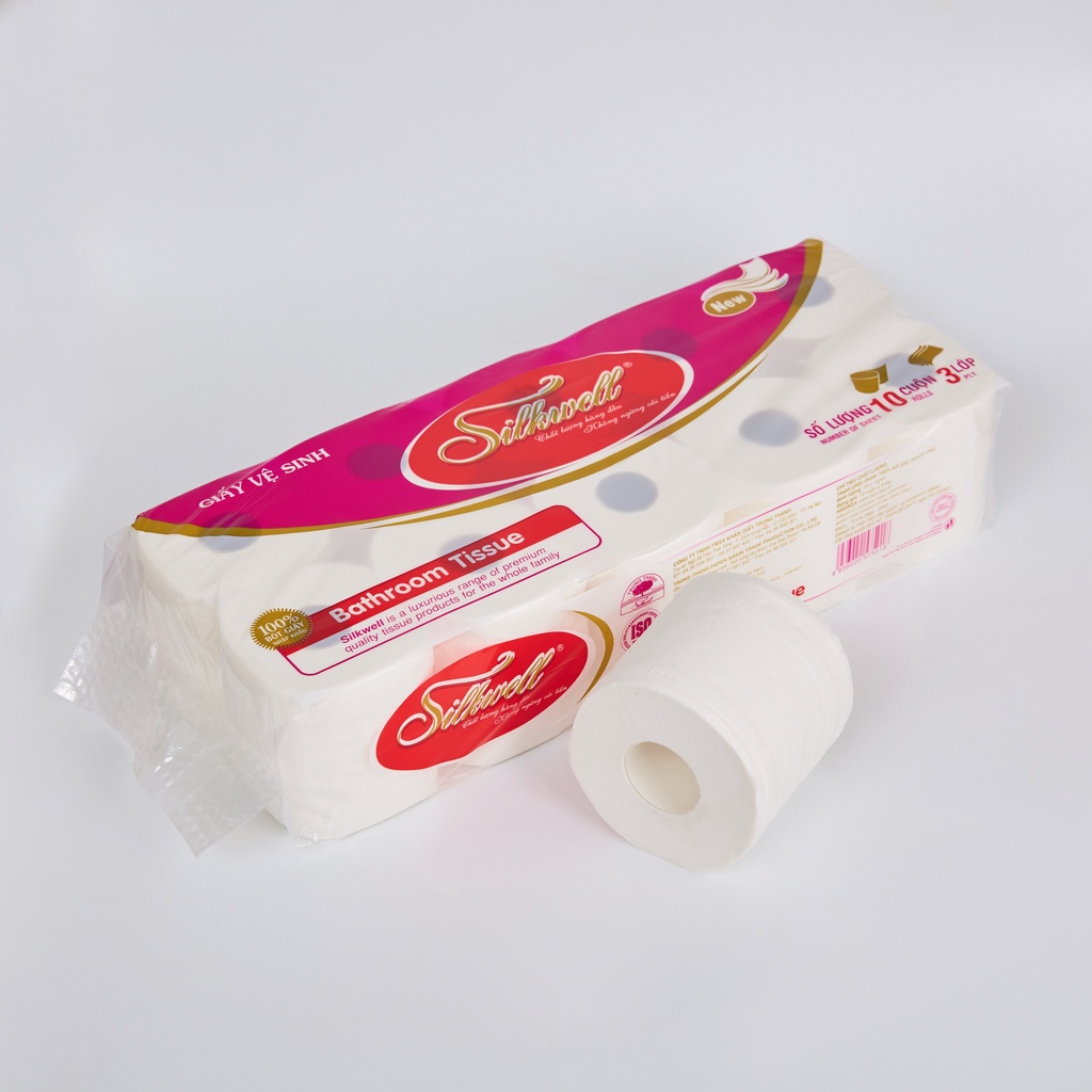 Giây vệ sinh Silkwell tím 10 Quận 1kg mềm mịn, dai vượt trội không chất tẩy trắng Shop Bé TiTi