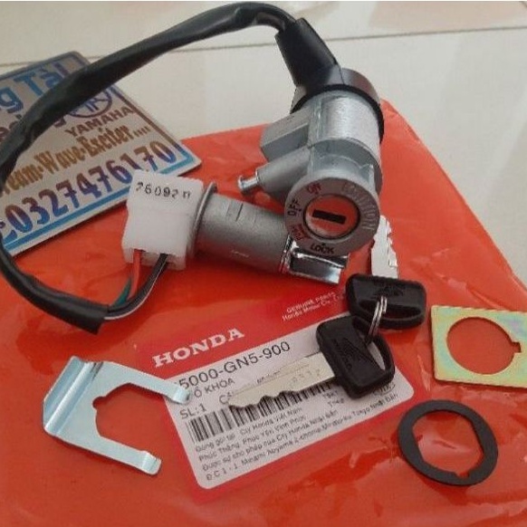 Bộ ổ khóa điện xe Super DREAM zin chính hãng honda